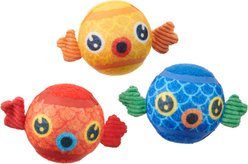 BARK The Puppy Guppies Tough Squeaky Ball Dog Toy, Multicolor, Medium