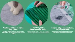 Hoppd Ultimate Disposable Smallpet Cage Liners, Green/Charcoal Grey, Midwest: 47 x 24-in, 12 count slide 2 of 7