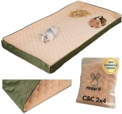 Hoppd HutchLiner 2.0 New Premium Edition Smallpet Bedding, Sand/Sage, C&C: 56 x 27-in