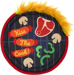 BARK Bark-B-Q Squeaky Stuffing-Free Flying Disc Dog Toy, Multicolor