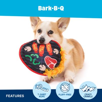Show full view: BARK Bark-B-Q Squeaky Stuffing-Free Flying Disc Dog Toy, Multicolor slide 4 of 10