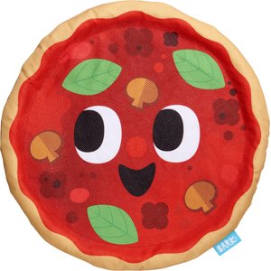 BARK Signore Pizza Face Stuffing-Free Flying Disc Dog Toy