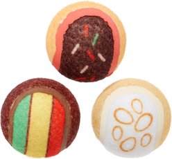 BARK Ballscoti Cookies Squeaky Ball Dog Toy, Multicolor, Medium