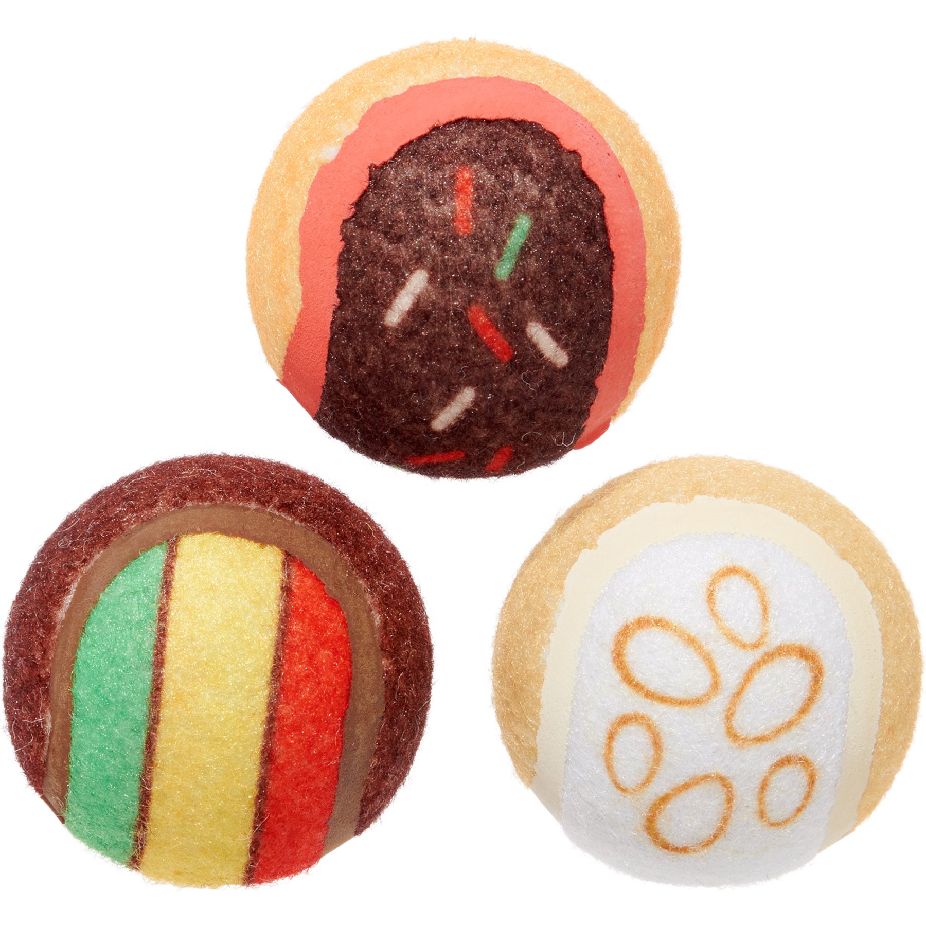 BARK Ballscoti Cookies Squeaky Ball Dog Toy, Multicolor, Medium