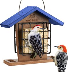 Kingsyard Recycled Plastic Bird Suet Feeder, Blue