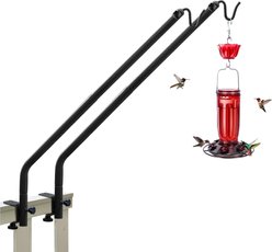 Kingsyard Adjustable Metal Deck Hanging Bird Feeders Railing Hooks, Black, 2 count slide 1 of 9