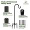 Show in main carousel: Kingsyard Adjustable Shepherd Hooks Outdoor Heavy Duty Bird Feeder Pole, Black, 76-in, 1 count slide 3 of 9