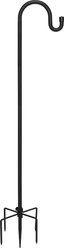 Kingsyard Adjustable Shepherd Hooks Outdoor Heavy Duty Bird Feeder Pole, Black, 92-in, 1 count