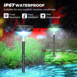 Kingsyard Solar Pathway Lights Outdoor Waterproof IP67 Bird LED Solar Lights, Warm White, 8 count slide 2 of 9