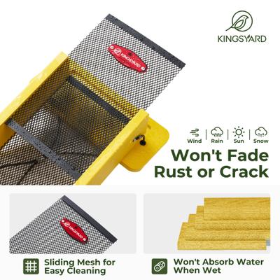 Show full view: Kingsyard Metal Mesh Nyjer/Thistle Outdoor Hanging Finch Bird Feeder, Yellow slide 4 of 7