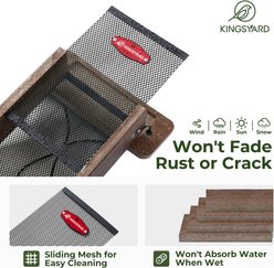 Kingsyard Metal Mesh Nyjer/Thistle Outdoor Hanging Finch Bird Feeder, Brown slide 2 of 6