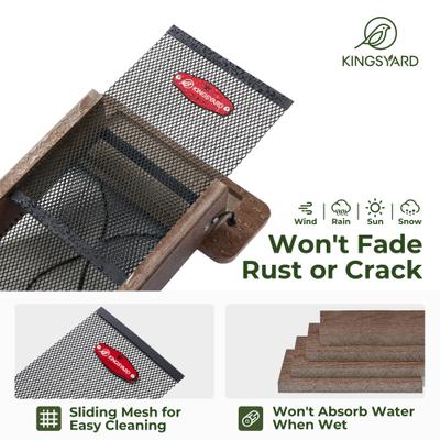 Show full view: Kingsyard Metal Mesh Nyjer/Thistle Outdoor Hanging Finch Bird Feeder, Brown slide 4 of 7