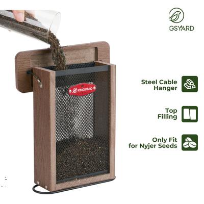 Show full view: Kingsyard Metal Mesh Nyjer/Thistle Outdoor Hanging Finch Bird Feeder, Brown slide 5 of 7