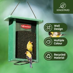 Kingsyard Metal Mesh Nyjer/Thistle Outdoor Hanging Finch Bird Feeder, Green slide 2 of 6