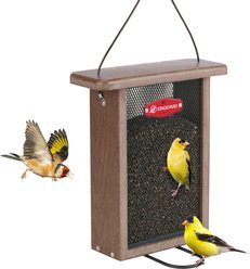 Kingsyard Metal Mesh Nyjer/Thistle Outdoor Hanging Finch Bird Feeder, Brown