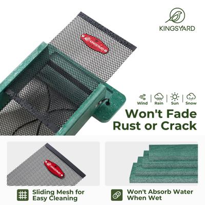 Show full view: Kingsyard Metal Mesh Nyjer/Thistle Outdoor Hanging Finch Bird Feeder, Green slide 4 of 7