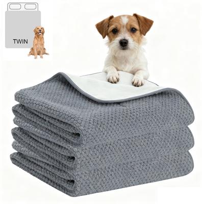 Show full view: H.VERSAILTEX Waterproof Reversible Dog & Cat Blanket & Scratch Proof Furniture Protector, Grey, Twin: 60 x 80-in slide 2 of 11