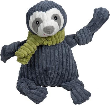 Show full view: HuggleHounds Knottie Seb Sloth Tough Squeaky Plush Dog Toy, Large slide 3 of 10