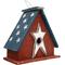 Show in main carousel: Home Bazaar Ticonderoga Hanging Birdhouse with Stars Wooden Roof, Multicolor slide 2 of 8