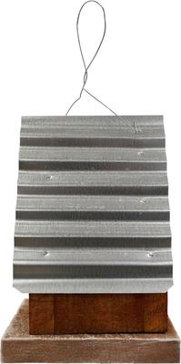 Show full view: Home Bazaar Lexington Home of The Free Hanging Birdhouse with Metal Roof, Red slide 4 of 7