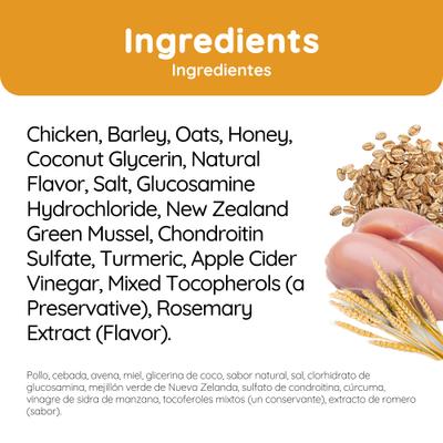 Show full view: Cafe Nara Jerky Squares Chicken Flavor Hip & Joint Support Dog Treats, 5-oz bag slide 6 of 9