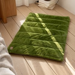 Allisandro Dual Sided Plush Faux Fur & Chenille Reversible Orthopedic Dog Bed Mat, Large, Green slide 2 of 7