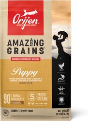 ORIJEN Amazing Grains High-Protein Puppy Dry Dog Food, 22.5-lb bag