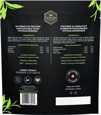 Show full view: The Thre3 Rule Carrot Crunch Dog Treats, 125-gram slide 3 of 3