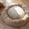 Show in main carousel: Allisandro Luxury Donut Ultra Soft Velvet Supportive Bolster Design Orthopedic Elevated Dog & Cat Bed with Removable Cover & Handle, Beige, 48 x 48-in slide 5 of 9