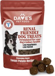 Dave's Pet Food Renal-Friendly Sweet Potato Grain-Free Soft & Chewy Dog Treats, 5-oz bag
