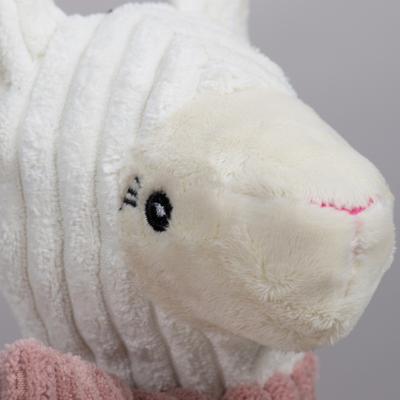 Show full view: HuggleHounds Knottie Lilllie Llama Tough Squeaky Plush Dog Toy, Large slide 6 of 10
