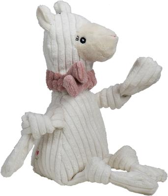 Show full view: HuggleHounds Knottie Lilllie Llama Tough Squeaky Plush Dog Toy, Large slide 3 of 10