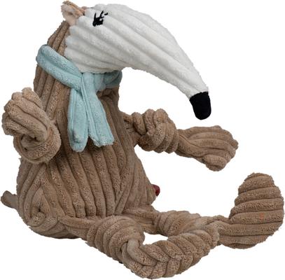 Show full view: HuggleHounds Knottie Niblet Ant Eater Tough Squeaky Plush Dog Toy, Large slide 3 of 7