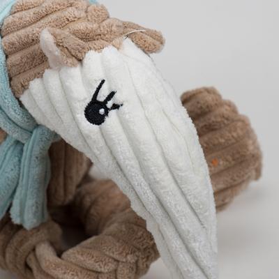 Show full view: HuggleHounds Knottie Niblet Ant Eater Tough Squeaky Plush Dog Toy, Large slide 5 of 7