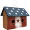 Show in main carousel: Home Bazaar 2 Hole Bunker Hill American Stars Birdhouse with Stars Wooden Roof, Multicolor slide 2 of 7