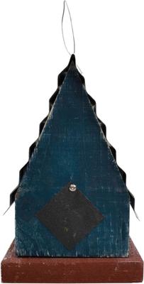 Show full view: Home Bazaar Yorktown Barn American Stars Hanging Birdhouse with Metal Roof, Multicolor slide 6 of 8