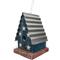 Show in main carousel: Home Bazaar Yorktown Barn American Stars Hanging Birdhouse with Metal Roof, Multicolor slide 3 of 8