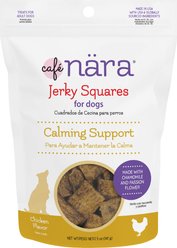 Cafe Nara Jerky Squares Chicken Flavor Calming Support Dog Treats, 5-oz bag