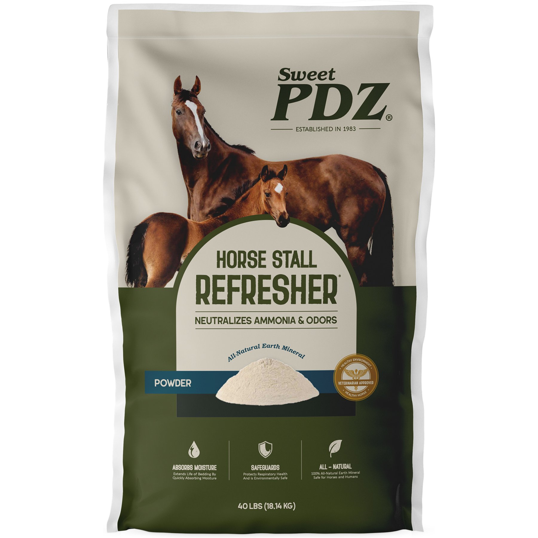 Sweet PDZ Horse Stall Refresher Powder, 40-lb bag