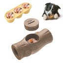PawsPik 3-in-1 Tree-Stump Interactive Frozen Dog Treat Toy, Brown, Small