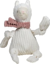 HuggleHounds Knottie Lilllie Llama Tough Squeaky Plush Dog Toy, Large