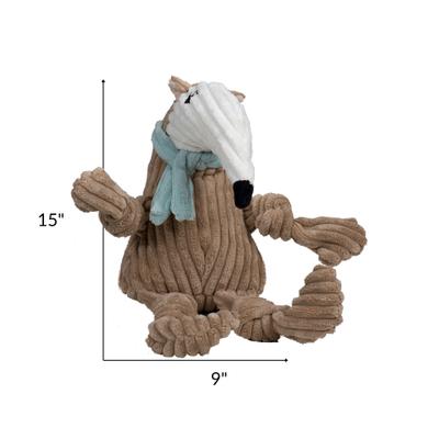 Show full view: HuggleHounds Knottie Niblet Ant Eater Tough Squeaky Plush Dog Toy, Large slide 2 of 7