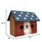 Show in main carousel: Home Bazaar 2 Hole Bunker Hill American Stars Birdhouse with Stars Wooden Roof, Multicolor slide 7 of 7