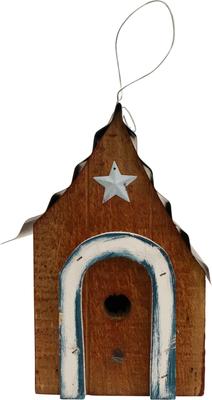 Show full view: Home Bazaar Brandywine Hanging Birdhouse with Metal Roof, Red slide 6 of 8