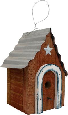 Show full view: Home Bazaar Brandywine Hanging Birdhouse with Metal Roof, Red slide 2 of 8