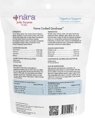 Show full view: Cafe Nara Jerky Squares Lamb & Turkey Flavor Digestive Support Dog Treats, 5-oz bag slide 3 of 9