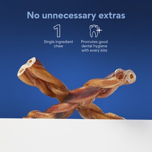 Chewy Made Braided Bully Stick 6" Dog Treats (FORMERLY BONES & CHEWS), 3 count