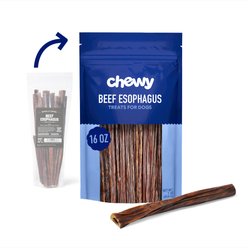 Chewy Made Beef Esophagus Dog Treats (FORMERLY BONES & CHEWS), 1-lb bag slide 1 of 9