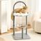 Show in main carousel: Hittite Modern Indoor Furniture-Style Metal Frame 34-in Faux Fur Cat Tree with Wooden Top Bed, Gray slide 10 of 12