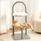 Show in main carousel: Hittite Modern Indoor Furniture-Style Metal Frame 34-in Faux Fur Cat Tree with Wooden Top Bed, Gray slide 1 of 12